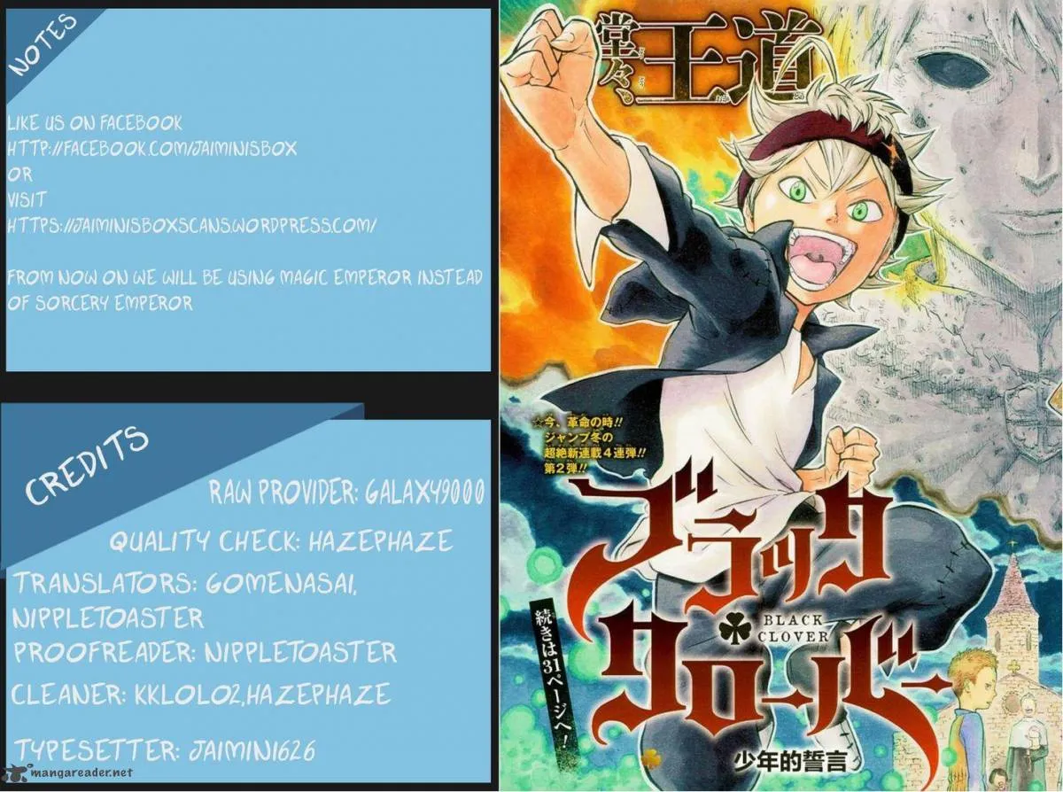 Black Clover Chapter 11 Image 1