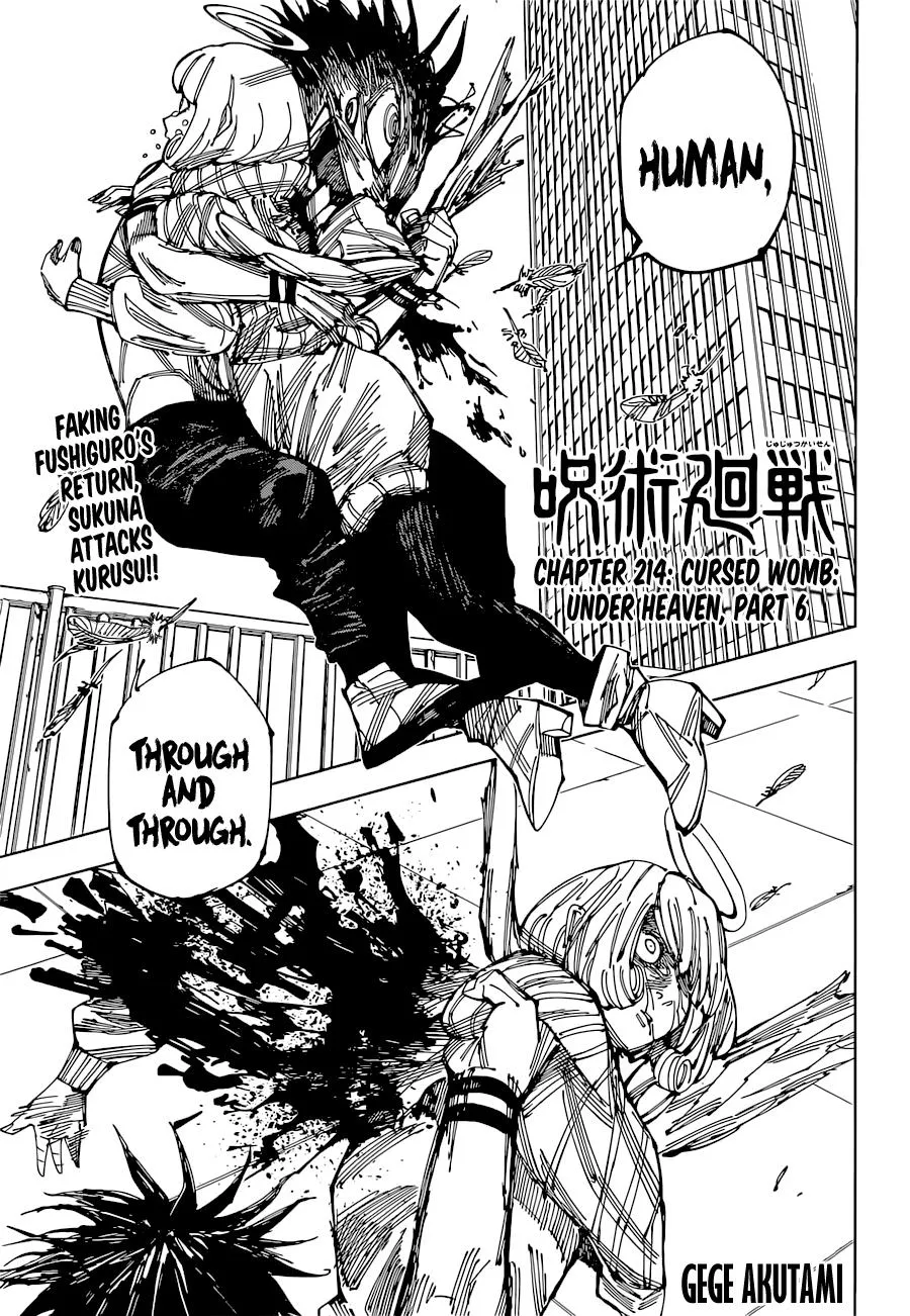 Jujutsu Kaisen Chapter 214 Image 1