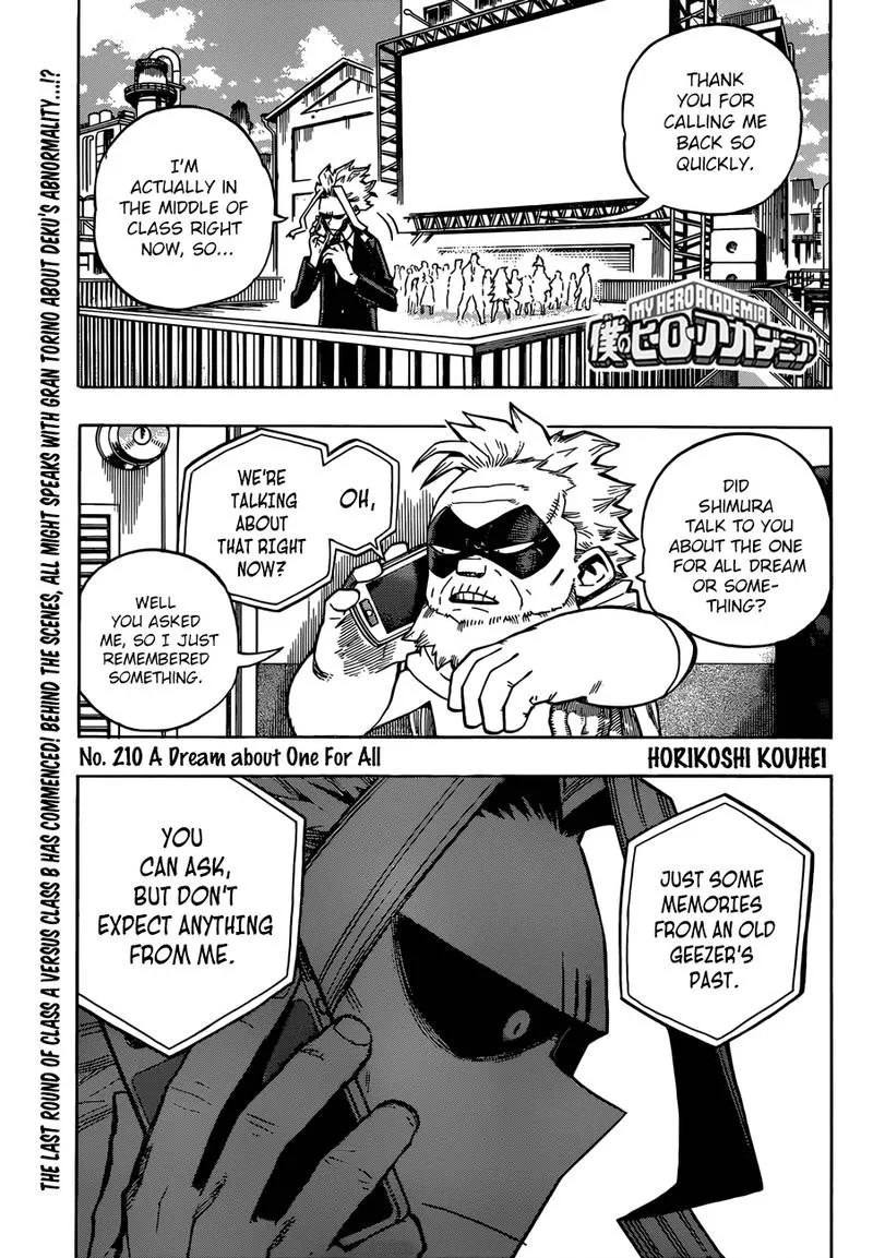 My Hero Academia Chapter 210 Image 1